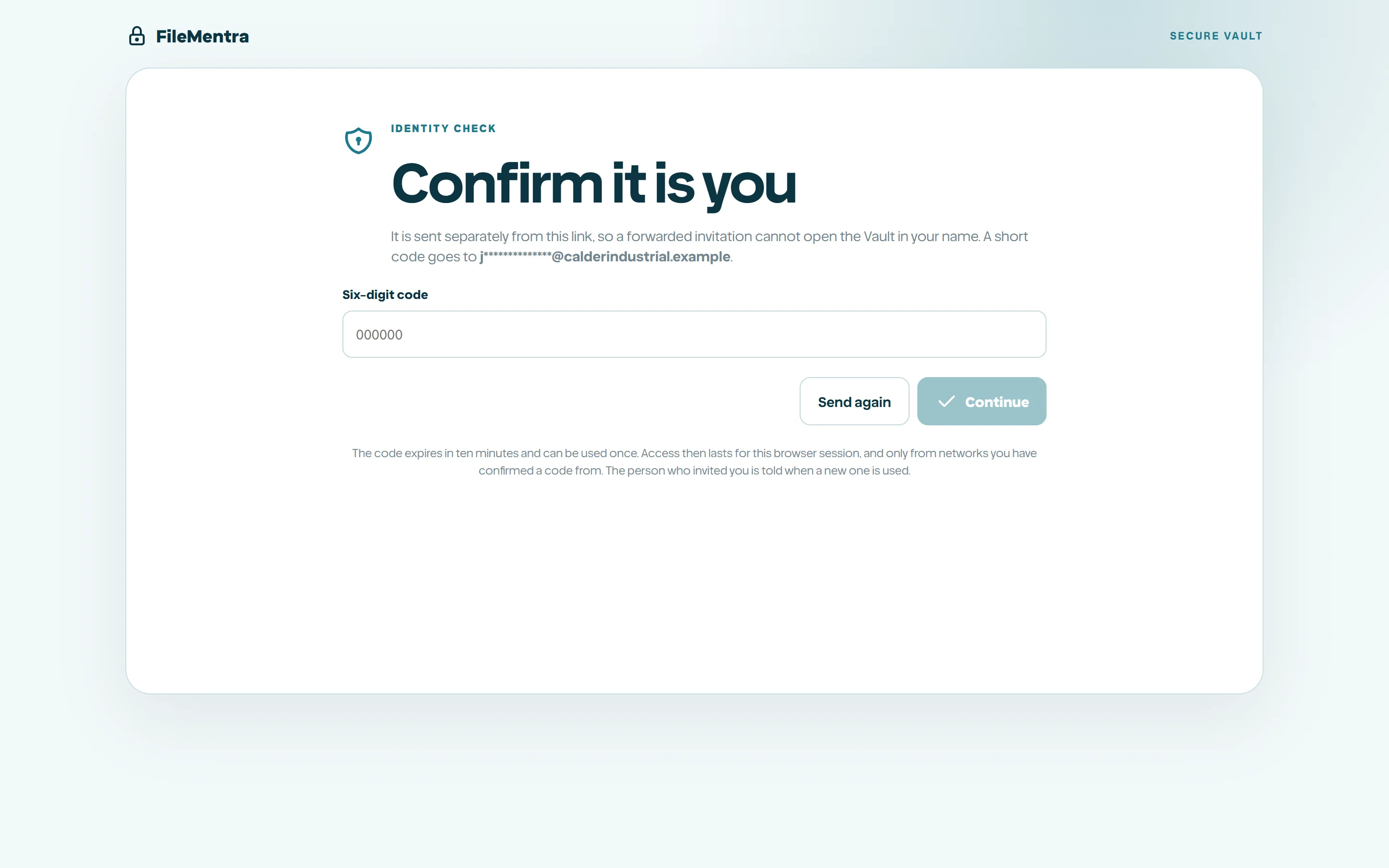 The code step a guest meets before the Vault opens, and the policy toggle that switches it on.
