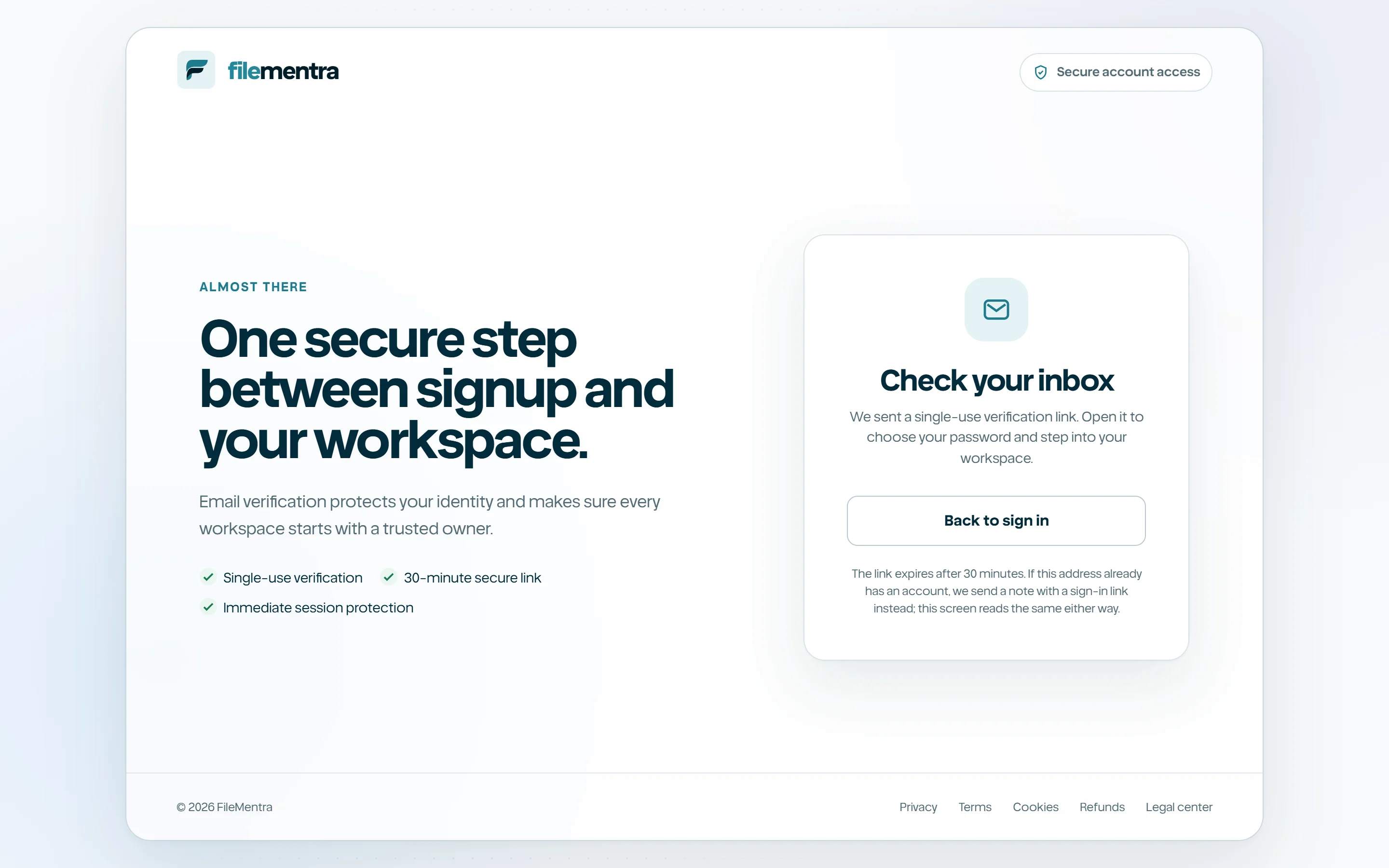 Verification email beside the successful verification screen.